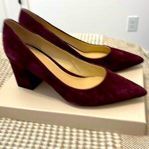 Mark fisher heels size 7.5M plum color 2.5 inches tall